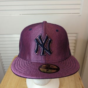 NWS New York Yankees New Era 59fifty Purple Denim Missized MLB MUSA