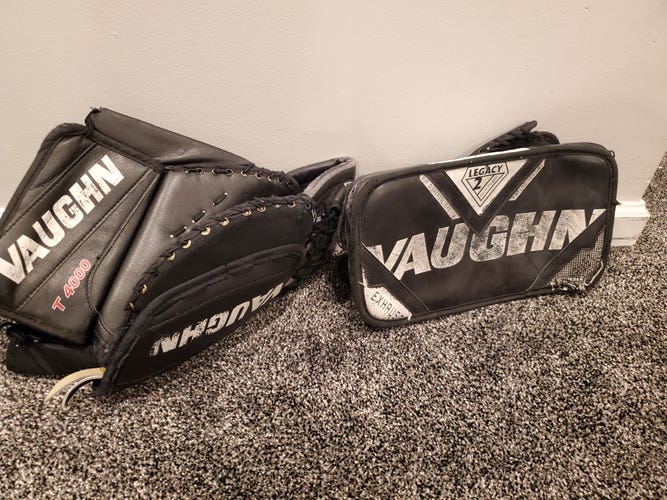 Used Regular Vaughn Legacy Pro Stock Gloves & Blocker Set
