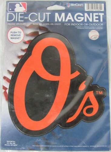 MLB Baltimore Orioles 6 inch Auto Magnet Logo on Baseball by Fremont Die