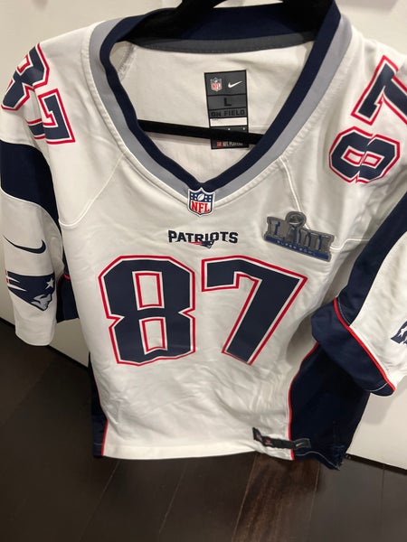 White Rob Gronkowski Jersey New England Patriots Game Super Bowl LIII Jerseys