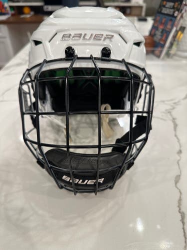 Used Small Bauer Profile II Helmet. White.