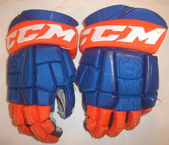 CCM HGCLPX Pro Stock Hockey Gloves 14" Islanders AHL NHL #2. (9524)