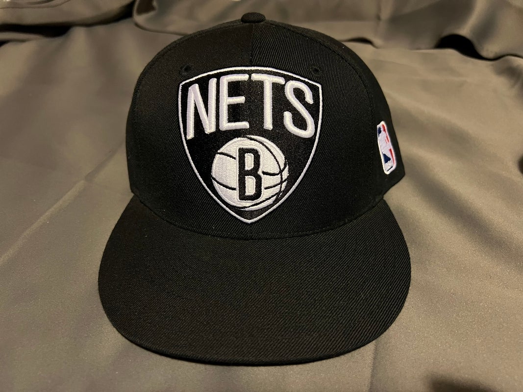 Nike New Jersey Nets Fitted Baseball Cap Wool Embroidered NBA Basketball 7  1/8