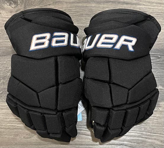New Bauer Supreme Ultrasonic Gloves 14" Pro Stock Washington Capitals Reverse Retro
