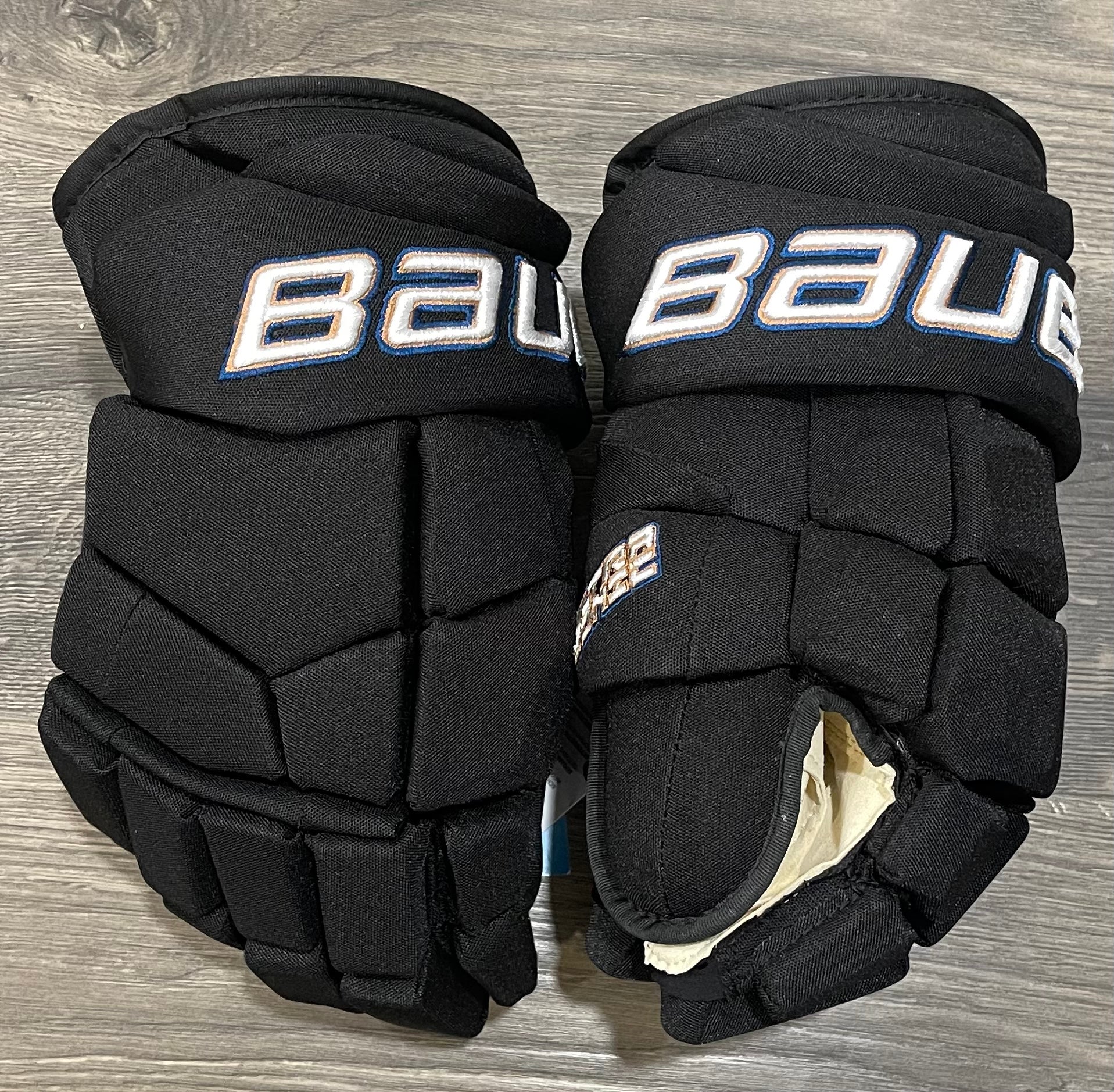 2023 Washington Capitals Stadium Series Set Bauer Supreme Ultrasonic Gloves  14 Pro Stock