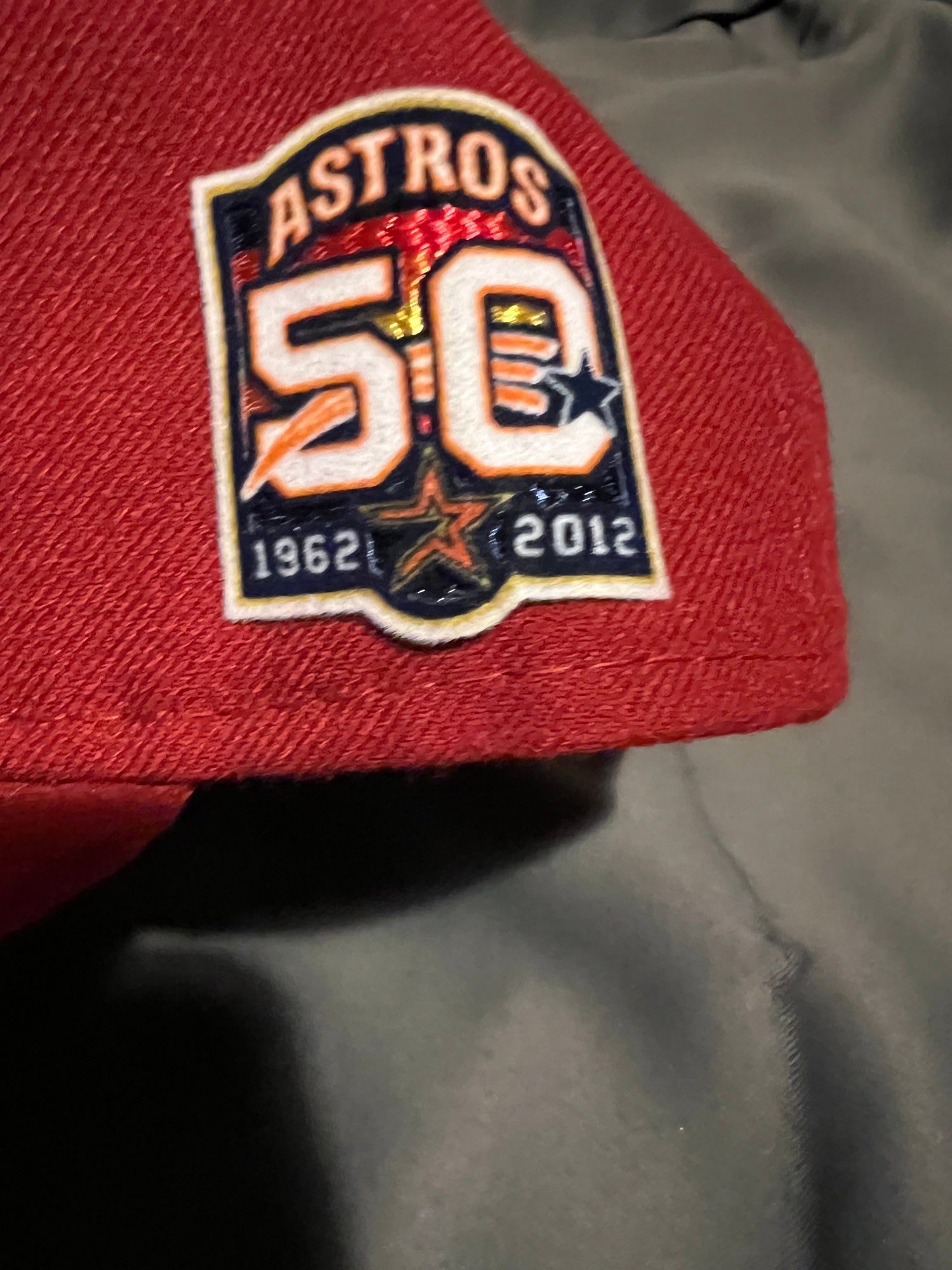 Houston Astros 7 3/8 authentic 50th year patch 2012