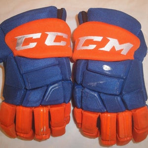 CCM HGQLXP Pro Stock Hockey Gloves 13" Islanders AHL NHL #11 Used (9513)