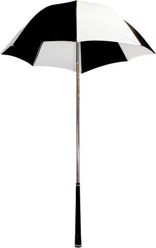 Rain Caddy Golf Bag Umbrella - Keeps Golf Clubs Dry! - Black / White