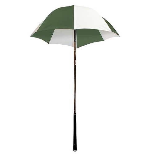 Rain Caddy Golf Bag Umbrella - Keeps Golf Clubs Dry! - Hunter Green / White
