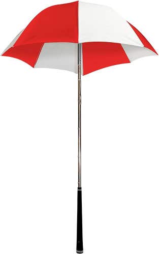 Rain Caddy Golf Bag Umbrella - Keeps Golf Clubs Dry! - Red / White