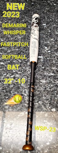 New 2023 DeMarini Composite Whisper Bat (-10) 22 oz 32"