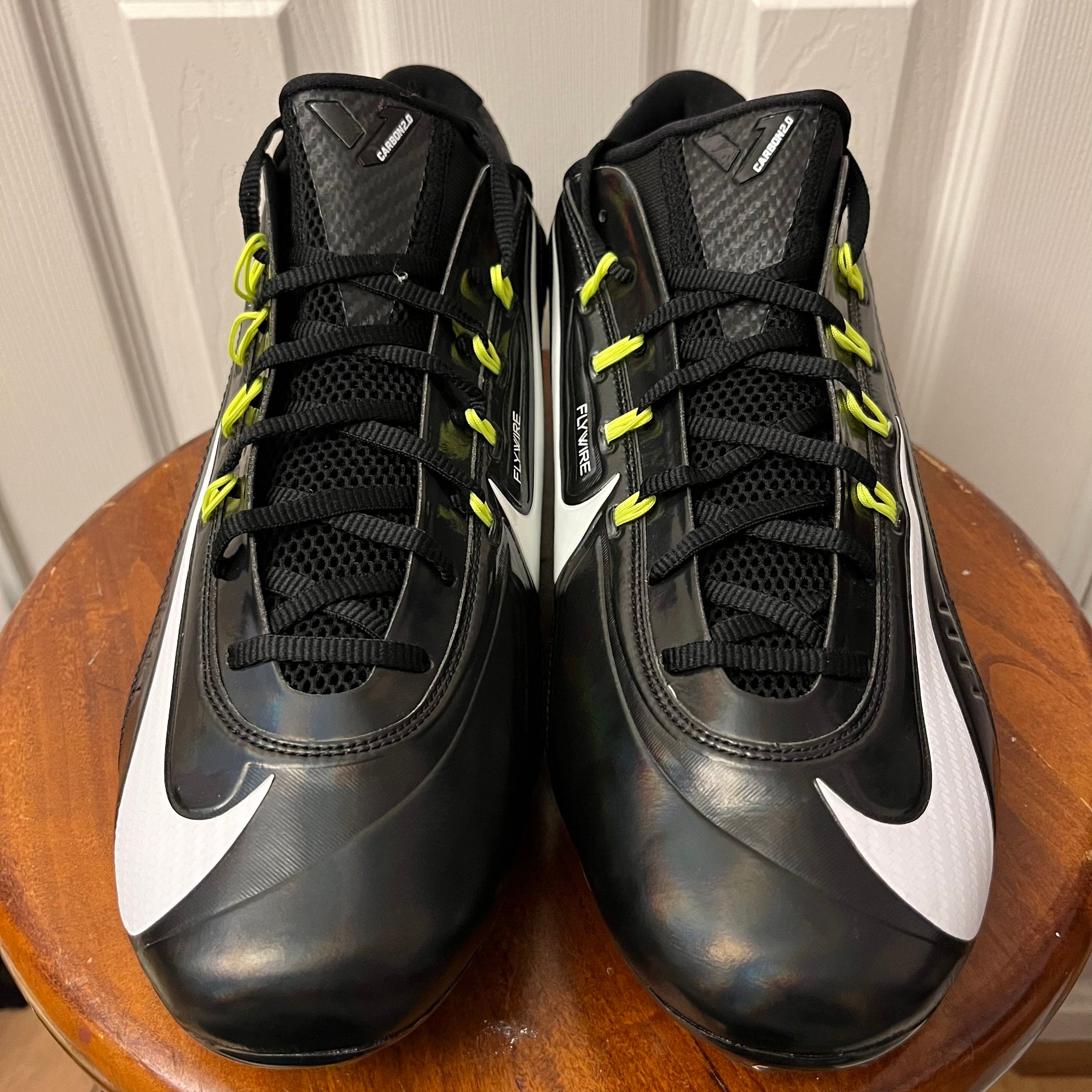 Nike Vapor Carbon 2.0 Elite TD Football Cleats 631425-011 Mens Sz 15 Black  Volt