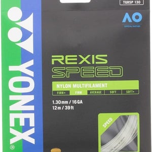 YONEX Rexis Speed 130/16 Tennis String (White) (12m/39ft)