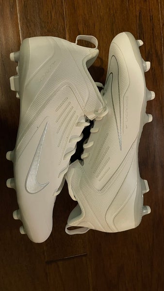 White Men's Size 12.5 (Women's 13.5) Mid Top Alpha Huarache 8 Varsity Lacrosse Mid Cleats