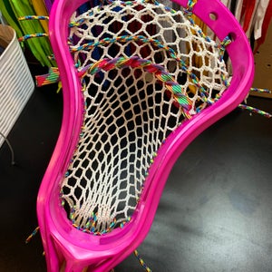 NEW Lacrosse Head Dyed And Professionally Strung W/ Semi-hard Mesh