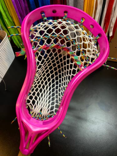 NEW Lacrosse Head Dyed And Professionally Strung W/ Semi-hard Mesh