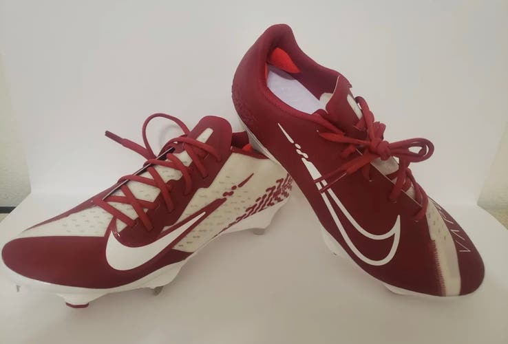Nike React Vapor Ultrafly Elite 4 Baseball Cleat Shoes Crimson White Men’s Size 10.5