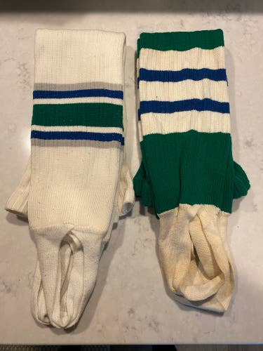 Green Knit Hockey Socks