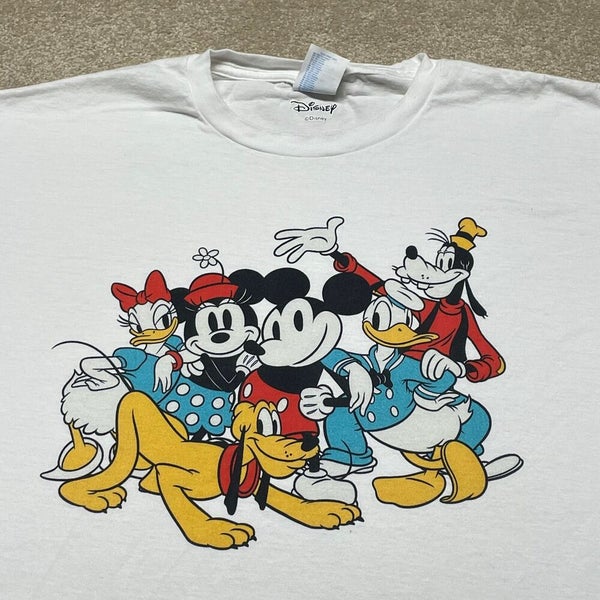 Disney World T Shirt Men 2XL Adult White Mickey Mouse USA Vintage