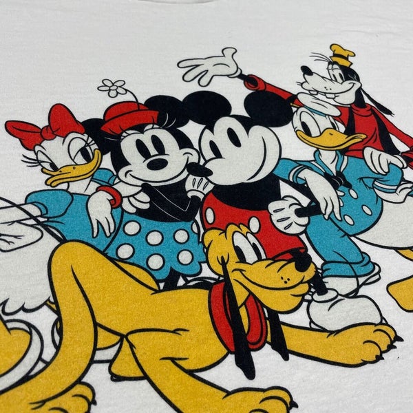 Disney World T Shirt Men 2XL Adult White Mickey Mouse USA Vintage