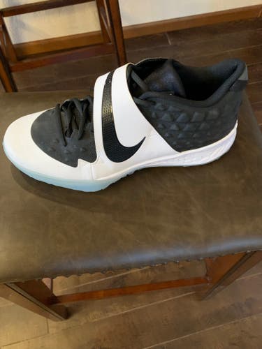 Black Adult Men's Used Size 11.5 Turf Cleats Nike Low Top Force Zoom Trout 6