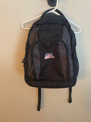 USA Hockey Black/Gray New Backpack