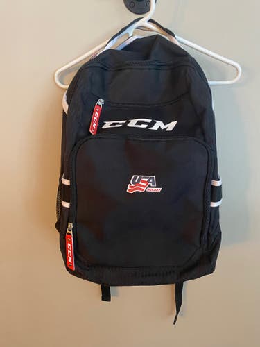USA Hockey CCM Black Backpack