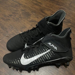 Nike Alpha Menace 2 Pro mid black cleats mens football size 12