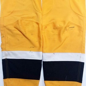 18-21 PITTSBURGH PENGUINS Adidas Yellow Alternate Pro Hockey Game Socks Large