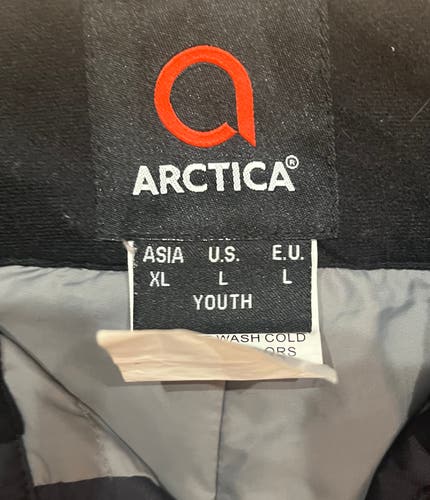 Black Unisex Youth Used Large Arctica Ski Pants