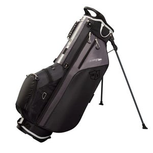 New Wilson Staff Feather Stand Bag Black Charcoal Silver