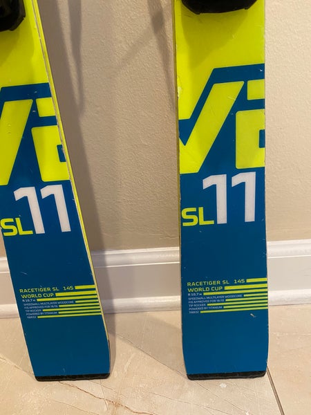 USED 2019 Volkl Racetiger World Cup SL Junior FIS Legal Race skis