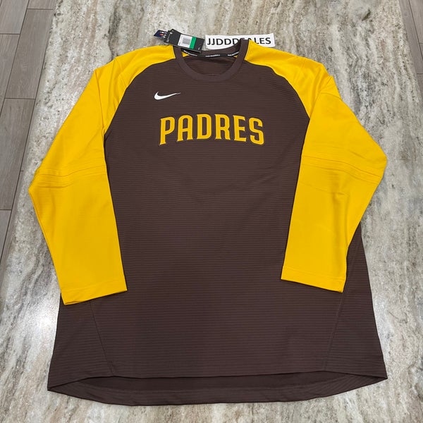Nike BSBL Elite MLB San Diego Padres Team Polo Shirts NWT sz L