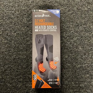 Action Heat3.7 Volt Rechargeable Heated Wool Socks W/Remote