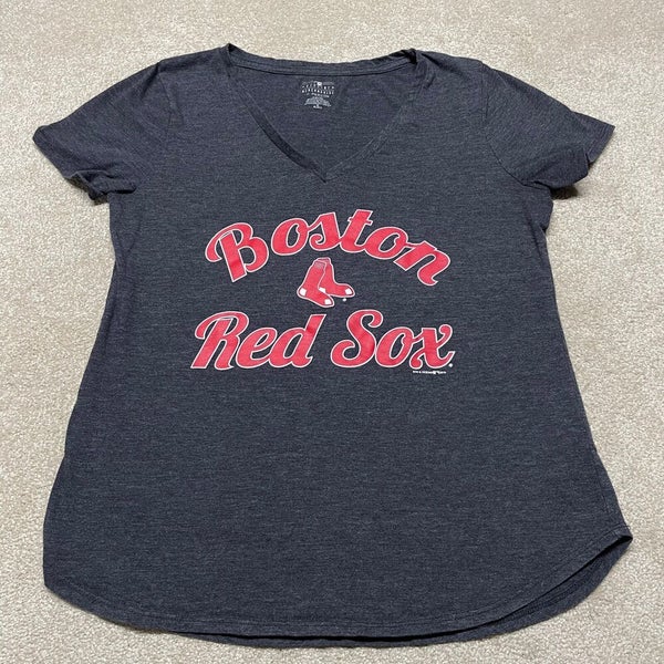 Boston Red Sox T Shirt Men XL Adult Gray 3/4 Sleeve MLB Baseball