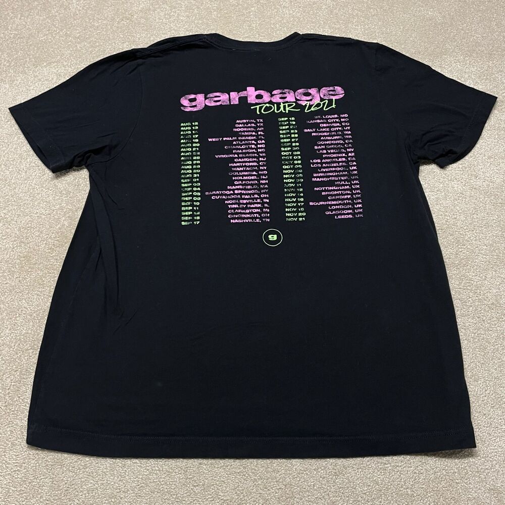 Garbage Band T Shirt Men XL Adult Black Music Rock 2021 Tour