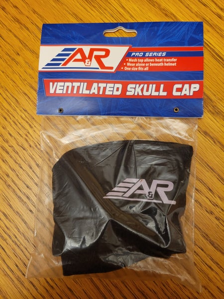 Set of 2 A&R Sports Pro Series Hockey Football Ventilated, Under Helmet, Skull Cap - Black