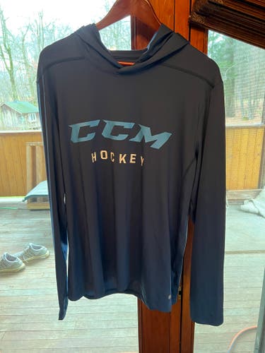 Blue Used XL Men's CCM Hoodie Shirt