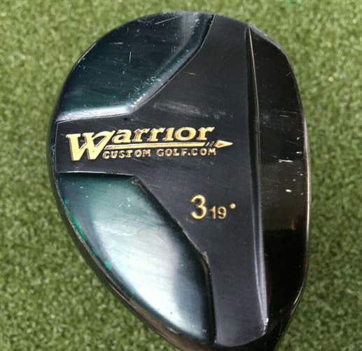 Warrior Golf Black 3 Hybrid 19*  /  RH  / Tour 3.1 Senior Graphite ~39" / mm9278