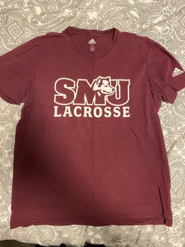 SMU Lacrosse Maroon Adidas Shirt