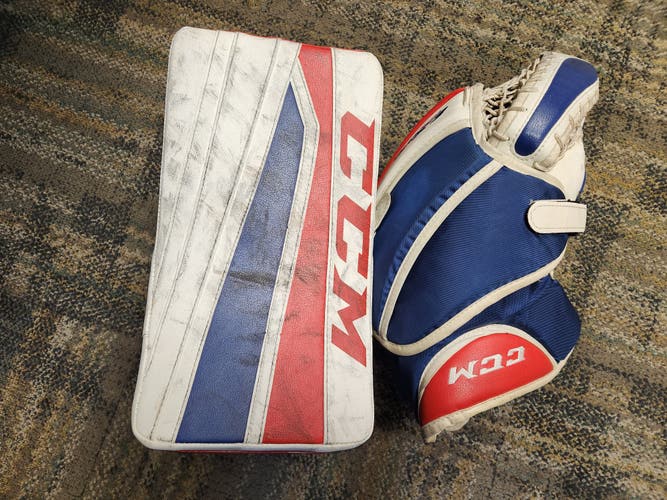 Used CCM Extreme Flex Glove and Blocker Set