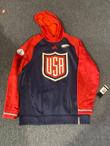 New Team USA Adidas Hoodie 2016 World Cup of Hockey size medium