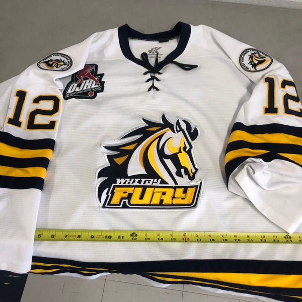 FREE SHIPPING OJHL Whitby Fury XL Game jerseys