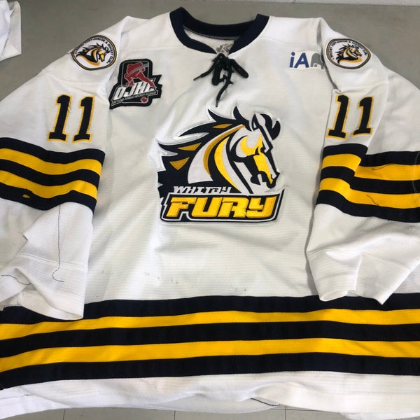 FREE SHIPPING Whitby Fury OJHL White Large & XL game jerseys