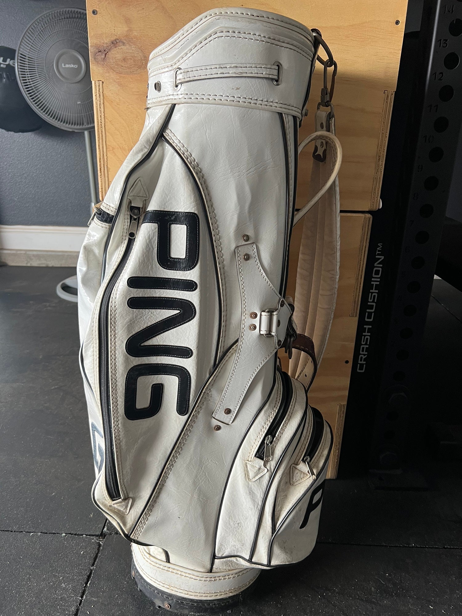 ping leather golf bag vintage