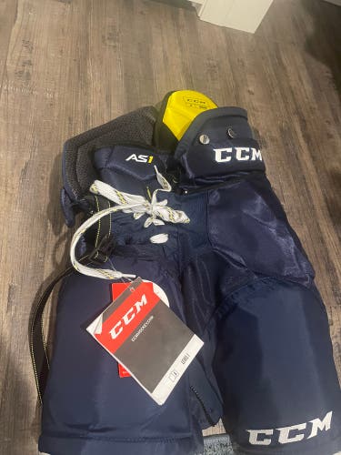New CCM AS1 Hockey Pants Junior Medium Blue Navy