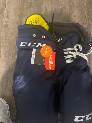 New Senior Small CCM AS1 Hockey Pants Navy Blue