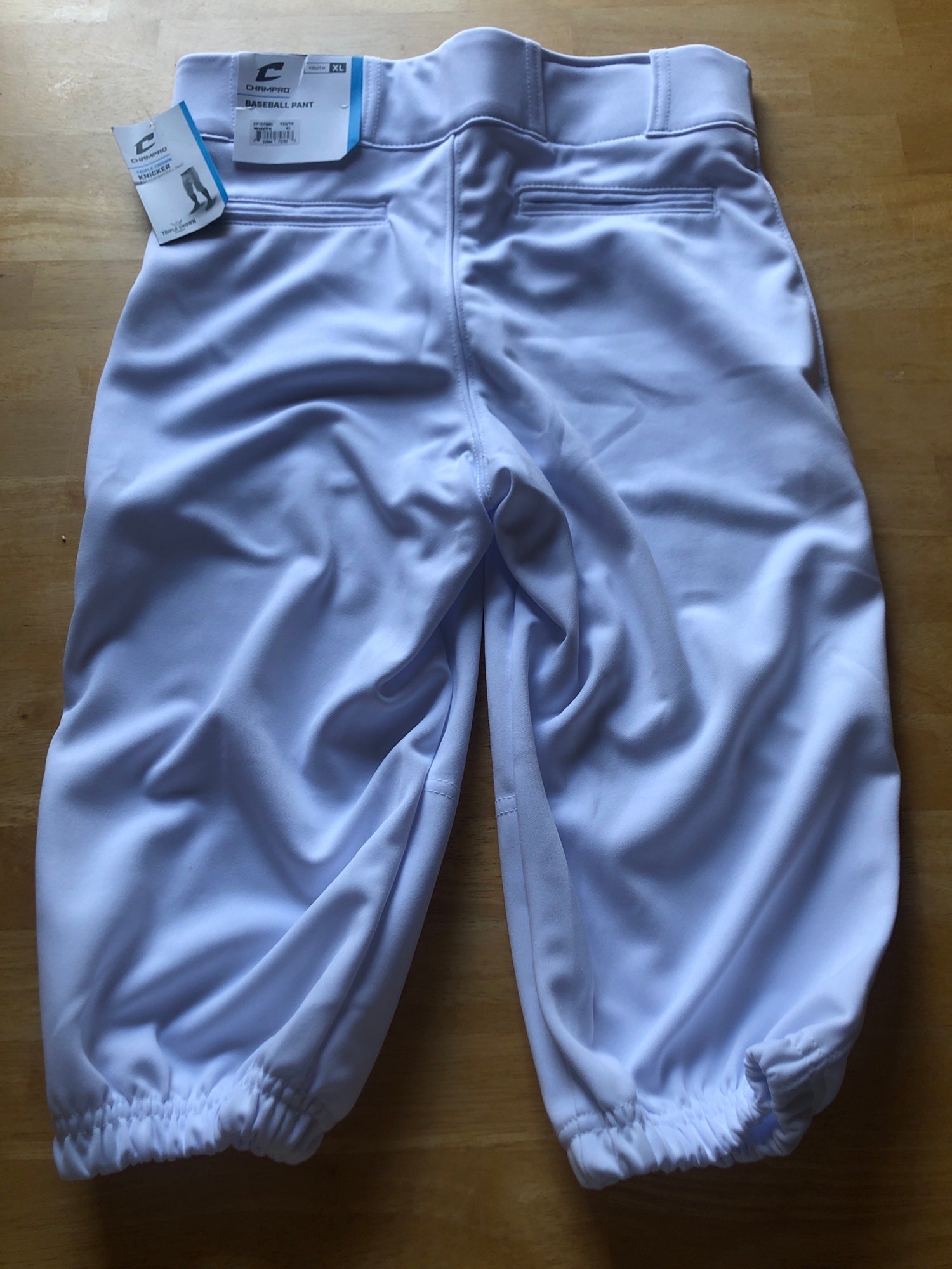 New Champro KNICKER Piped Youth XL Baseball Pants Wht/Nvy