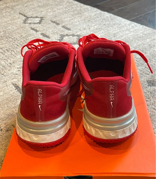 Red mens Size 7.5 (Women's 8.5) Low Top Nike alpha huarache elite 3