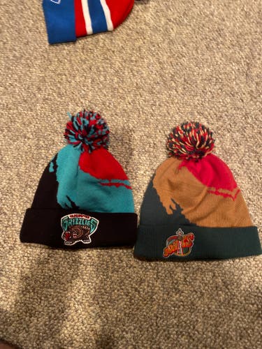 Super Sonics/ Grizzlies Pom Pom Hats